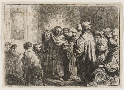 Pieniądze z daniny autorstwa Rembrandt van Rijn