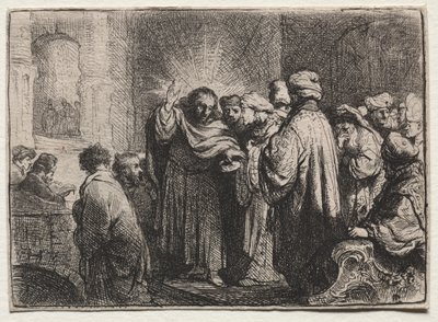 Pieniądze w hołdzie, ok. 201 1635. autorstwa Rembrandt van Rijn