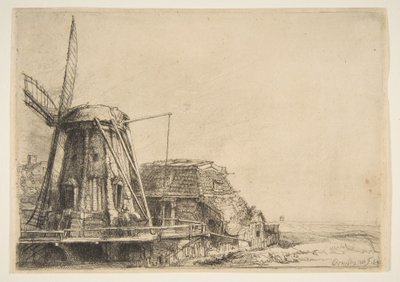 Wiatrak, 1641. autorstwa Rembrandt van Rijn