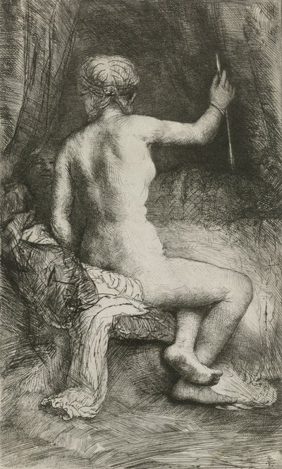 Kobieta ze strzałą, 1661 autorstwa Rembrandt van Rijn