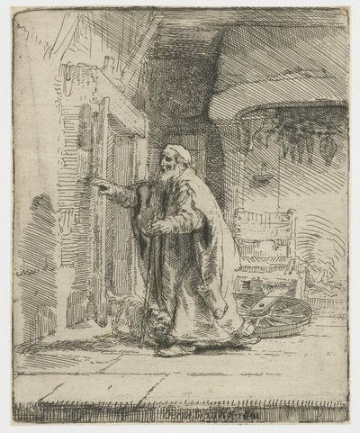 Ślepota Tobita: większa płyta autorstwa Rembrandt van Rijn