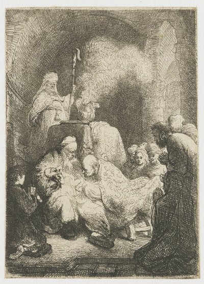 Obrzezanie: mała tabliczka autorstwa Rembrandt van Rijn