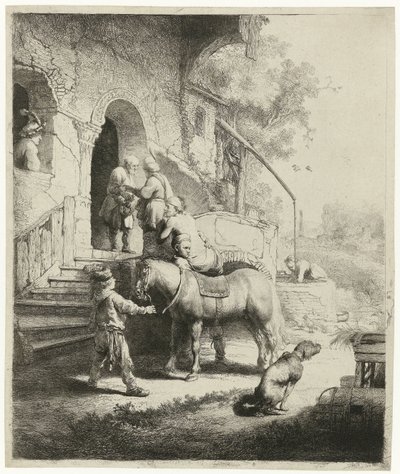 Dobry Samarytanin autorstwa Rembrandt van Rijn