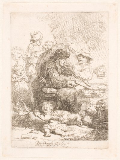 Kobieta naleśnikowa autorstwa Rembrandt van Rijn
