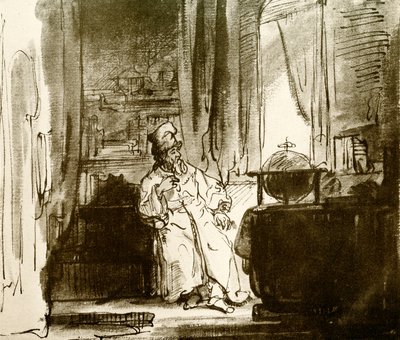 Filozof autorstwa Rembrandt van Rijn