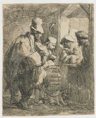 Wędrowni muzycy autorstwa Rembrandt van Rijn