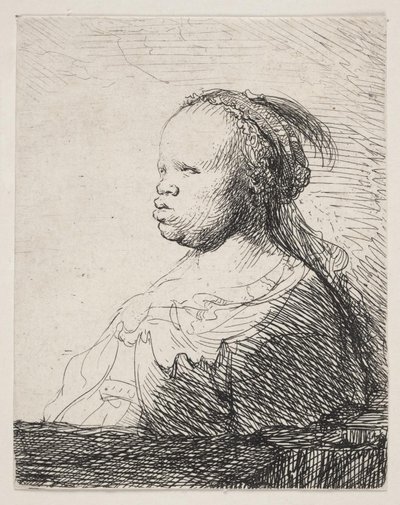 Biały czarny autorstwa Rembrandt van Rijn
