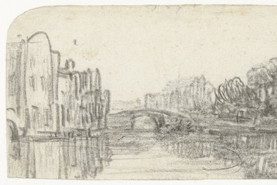 Widok na Nieuwezijds Voorburgwal autorstwa Rembrandt van Rijn