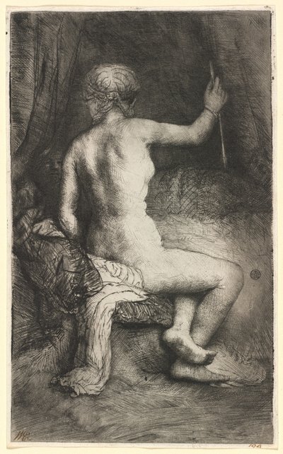 Kobieta ze strzałą autorstwa Rembrandt van Rijn
