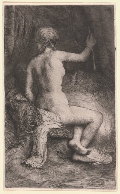 Kobieta ze strzałą autorstwa Rembrandt van Rijn