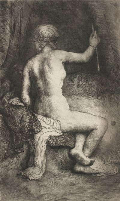 Kobieta ze strzałą, 1661. autorstwa Rembrandt van Rijn