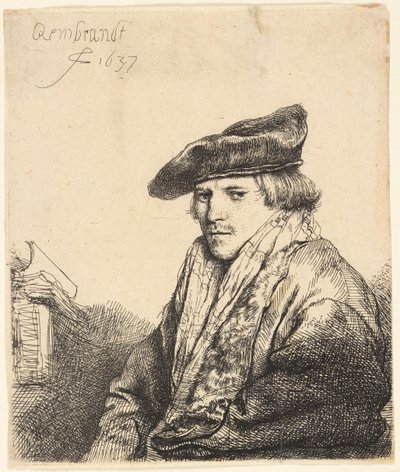 Młody mężczyzna w aksamitnej czapce (Ferdinand Bol?) autorstwa Rembrandt van Rijn
