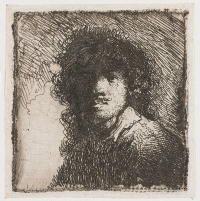 Autoportret z odkrytą głową autorstwa Rembrandt van Rijn