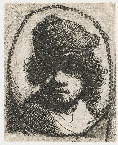 Autoportret w futrzanej czapce autorstwa Rembrandt van Rijn