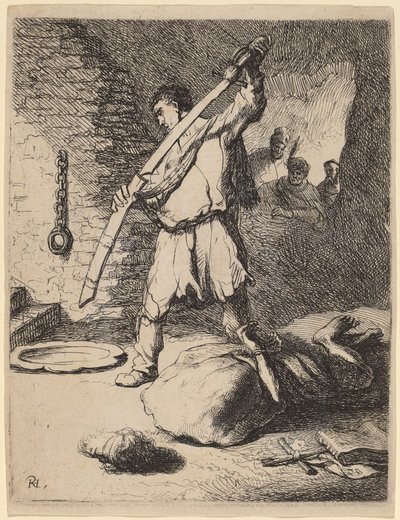 Ścięcie Jana Chrzciciela autorstwa Rembrandt van Rijn and Studio of Rembrandt