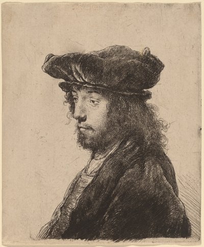 Czwarta głowa orientalna autorstwa Rembrandt van Rijn and Studio of Rembrandt