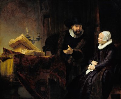 Menonicki kaznodzieja Anslo i jego żona autorstwa Rembrandt van Rijn