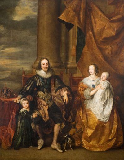 Portret Karola I i jego rodziny, XVII wiek. autorstwa Remee van Leemput