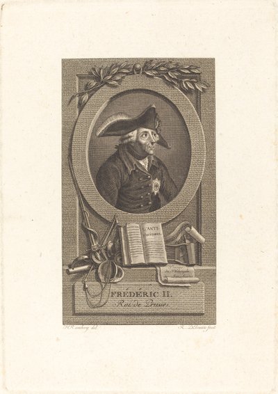 Fryderyk Wielki, król Prus autorstwa Remi Henri Joseph Delvaux after Johann Heinrich Ramberg