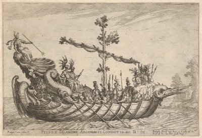 Peleus i Talamon z serii Naczynia Argonautów na uroczystość weselną..., 1608. autorstwa Remigio Cantagallina
