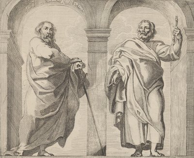 Święci Piotr i Paweł w przedsionku, ca. 1630-80., ca. 1630-80. autorstwa Remoldus Eynhoudts