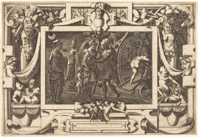 Medea wyrusza z Jasonem autorstwa René Boyvin after Leonard Thiry