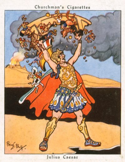 Juliusz Cezar (kolorowa litografia) autorstwa René Bull