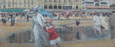 Plaża Cabourg, ok. godz. 1910. autorstwa René François Xavier Prinet