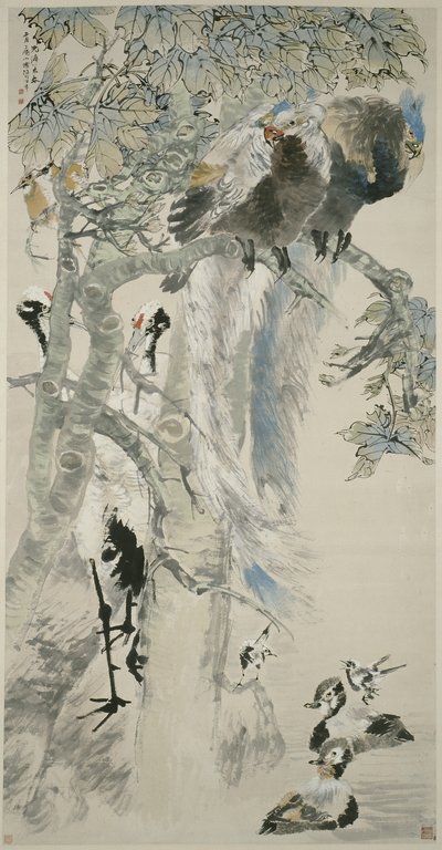 Pięć cnót, dynastia Qing, 1895 autorstwa Ren Yi