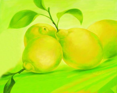 Lemony w intensywnym zielonym kolorze autorstwa Renate Holzner