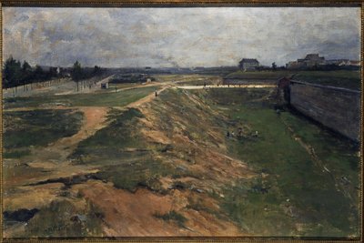 Widok na Fort de Vanves, ok. 1880 (olej na płótnie) autorstwa Rene Billotte