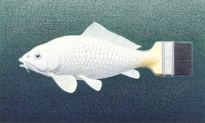 Brushfish, 2003, Rysunek ołówkiem na papierze autorstwa Rene Boin