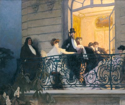 Balkon (olej na płótnie) autorstwa René François Xavier Prinet