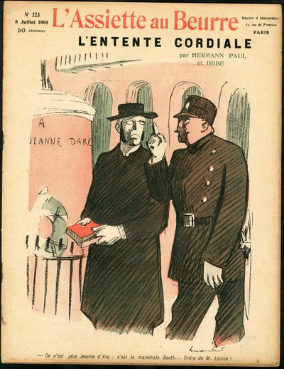 Okładka „”L’Plate au beurre””, numer 223, Satyryczna w kolorach autorstwa Rene George Hermann Paul