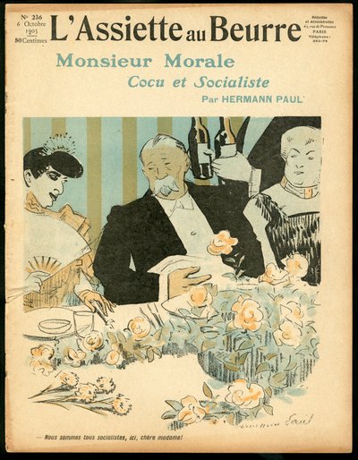 Okładka „The Butter Plate”, numer 236, Satirique en Colors autorstwa Rene George Hermann Paul