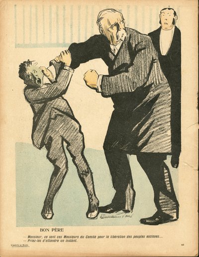 Płyta z masłem, nr 236, satyryczna w kolorach autorstwa Rene George Hermann Paul