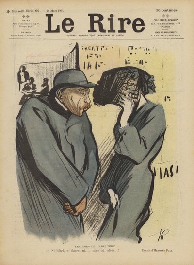 Radości cudzołóstwa. Ilustracja do Le Rire autorstwa Rene George Hermann Paul