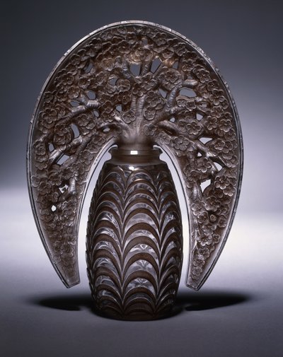 Bouchons Fleurs de Pommiers No. 493, c.1919 (przezroczyste i matowe różowe witraż) autorstwa Rene Jules Lalique
