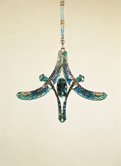 Zawieszka ważka (złoto i emalia) autorstwa Rene Jules Lalique