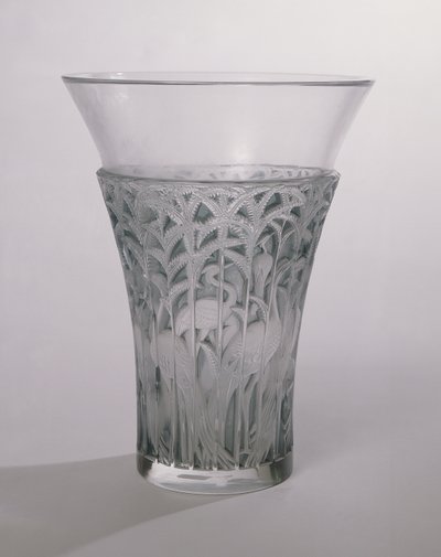 Wazon Ibis, 1934 (szkło matowe i niebieskie) autorstwa Rene Jules Lalique