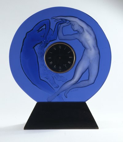 Dzień i noc, 1926 (szklany obwód zegara) autorstwa Rene Jules Lalique