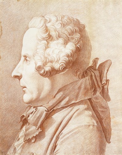 Portret monsieur Hertault z Lienay, z profilu, zwrócony w lewo, autorstwa Rene Michel Slodtz
