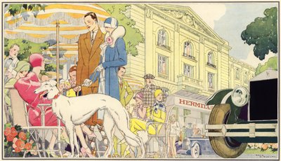Podwieczorek w hotelu Hermitage, Le Touquet autorstwa Rene Vincent
