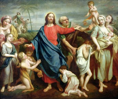Pozwól dzieciom przychodzić do mnie i nie zabraniaj im, 1746 autorstwa Rev. James Wills