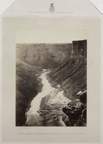Grand Canon, rzeka Kolorado, ujście Kanab Wash, patrząc na zachód autorstwa Reverend George Wilson Bridges