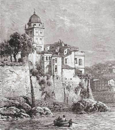 Arsenał w Genui, północne Włochy pod koniec XIX wieku. Z włoskich obrazów ks. Samuela Manninga, opublikowanych ok. 1890 r. autorstwa Reverend Samuel Manning