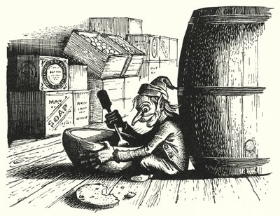 Hans Christian Andersen: Goblin i handlarz (lito) autorstwa Rex (after) Whistler