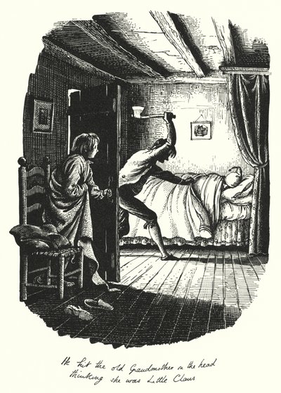 Hans Christian Andersen: Wielki Mikołaj i Mały Mikołaj (lito) autorstwa Rex (after) Whistler
