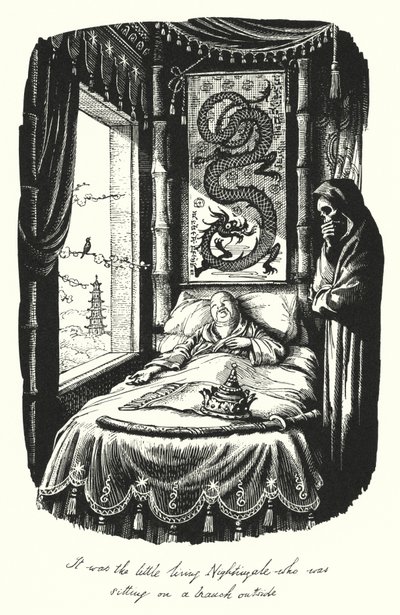 Hans Christian Andersen: Słowik (lito) autorstwa Rex (after) Whistler
