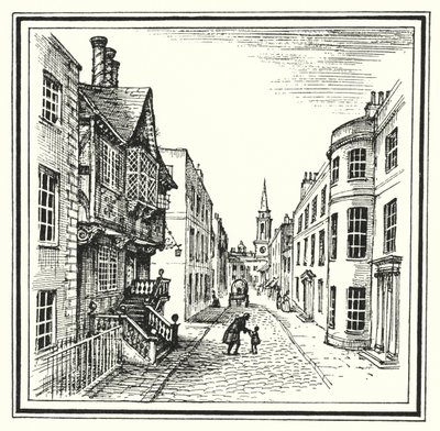 Hans Christian Andersen: Stary dom (lito) autorstwa Rex (after) Whistler